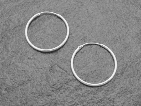Silber Creolen - bis 25 - Ohrringe Durchmesser mm