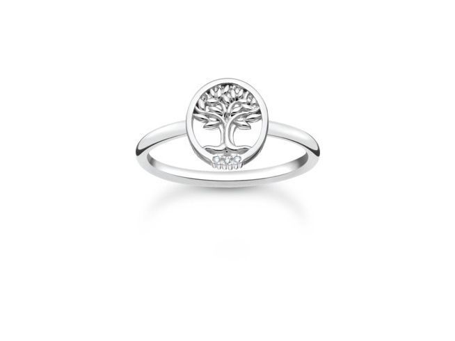 Thomas Sabo Charming Lebensbaum Ring TR2375-051-14-54 Sterling Silber + Zirkonia - weiß - Gr. 54