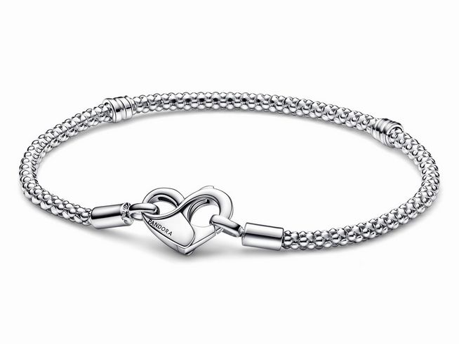 Pandora Armband 592453C00-20 - Herz-Karabiner Verschluß - Silber - 20 cm