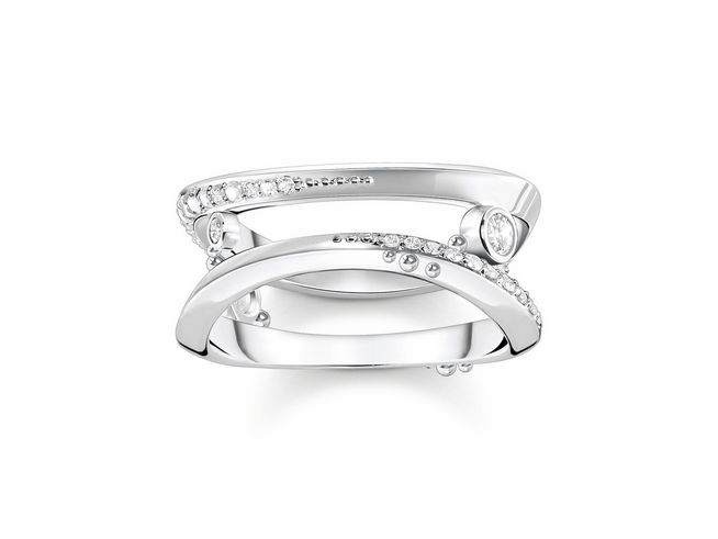 Thomas Sabo Ring TR2382-051-14-48 Sterling Silber - Zirkonia - Gr. 48