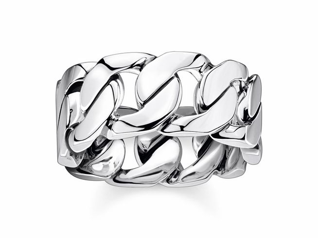 Thomas Sabo TR2328-637-21-64 Herrenring - Ring mit Panzerketten - Design - Silber gesch. - Gr. 64