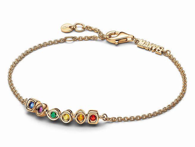 Pandora 562960C01-18 - Marvel The Avengers Infinity Steine Gliederarmband - Gelbgold Vergoldung - Kristall Multicolor