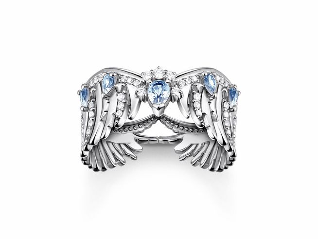 Thomas Sabo TR2411-644-1-52 - Ring - Sterling Silber - geschwärzt + syn. Spinell + Zirkonia - Gr. 52