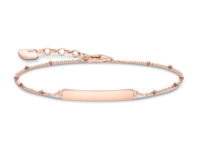 Thomas Sabo Gravur Armband A1975-415-40-L19V Silber verg. Roségold - 16-19 cm