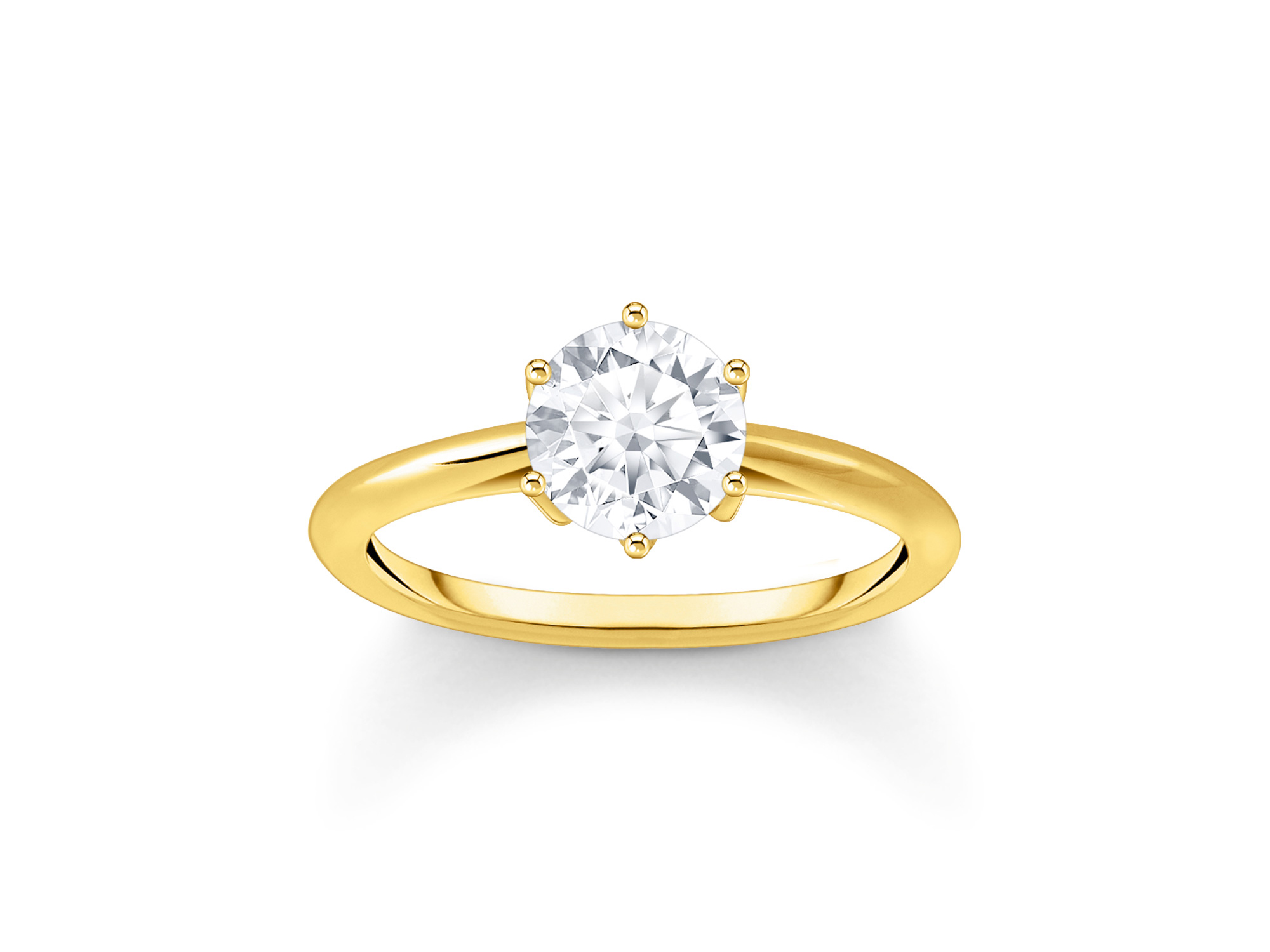 Thomas Sabo TR2474-414-14-60 SPARKLING GOLD Ring - Weiß - Silber + 750er Vergoldung + Zirkonia - Gr. 60 