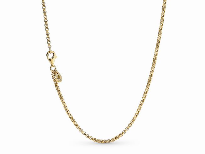 Pandora Rolo Kette Halskette - 369260C00-60 - Gelbgold Verg. - 60 cm