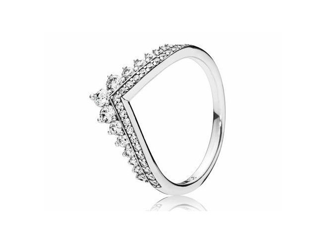 Pandora 197736CZ-48 - Prinzessin-Wishbone Ring - Sterling Silber - Zirkonia - Gr. 48