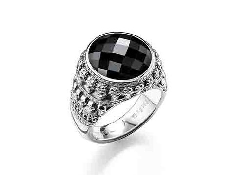 Thomas Sabo - TR2005-024-11-64 - Ring Silber - Onyx - schwarz - Gr. 64