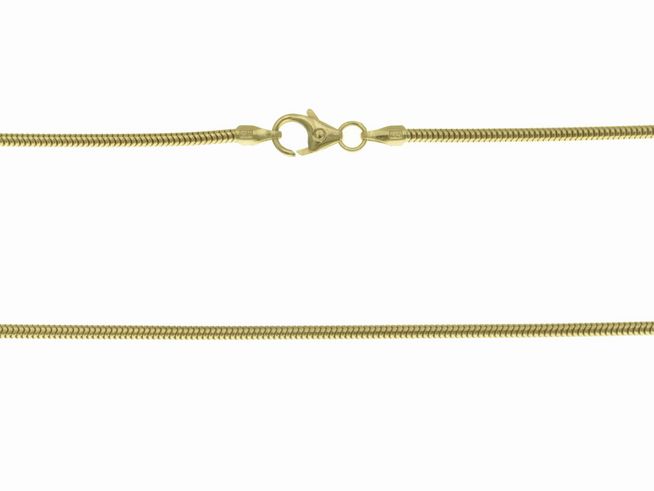 Schlangenkette 585 - Gelbgold - 1,6 x 1,6 mm - 40 cm