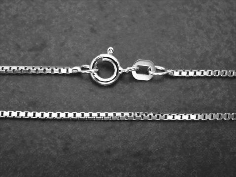 Silberkette 60 cm Veneziakette - Venezianer - 1,2 mm Sterling Silber rhodiniert