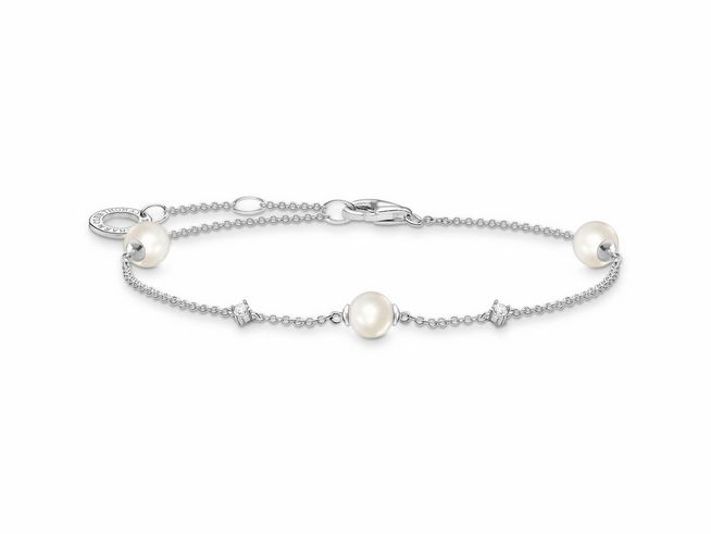 Thomas Sabo SCA150336 Armband - Silber + Zirkonia + Zuchtperle - weiß - 16 - 19 cm