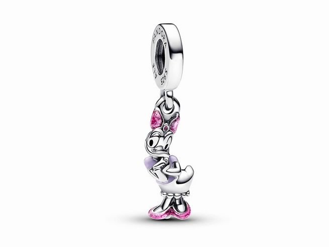 Pandora Disney 793249C01 Daisy Duck Charm-Anhänger - Sterling Silber - Emaille Pink