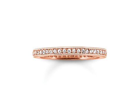 Thomas Sabo - Ring TR1983-416-14-58 Silber - verg. Roségold + Zirkonia - Gr. 58