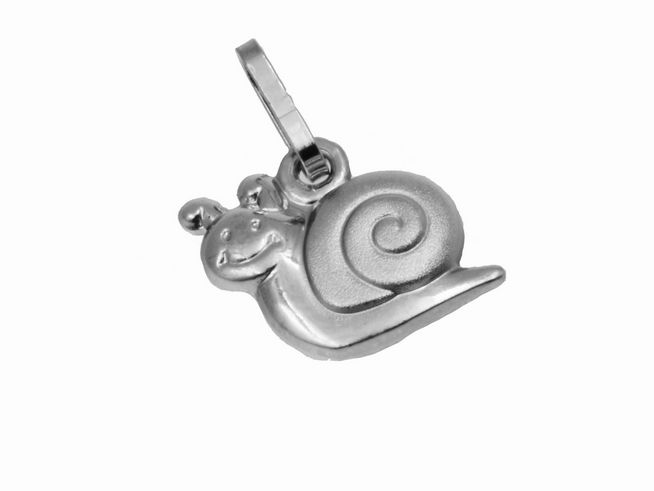 Anhänger Flotte Schnecke - 925 Sterling Silber - teilmattiert - rhodiniert