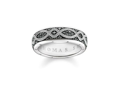 Thomas Sabo - TR2087-643-11-66 - Herrenring - Silber - geschwärzt - Zirkonia schwarz - Sterling Silver - Gr. 66