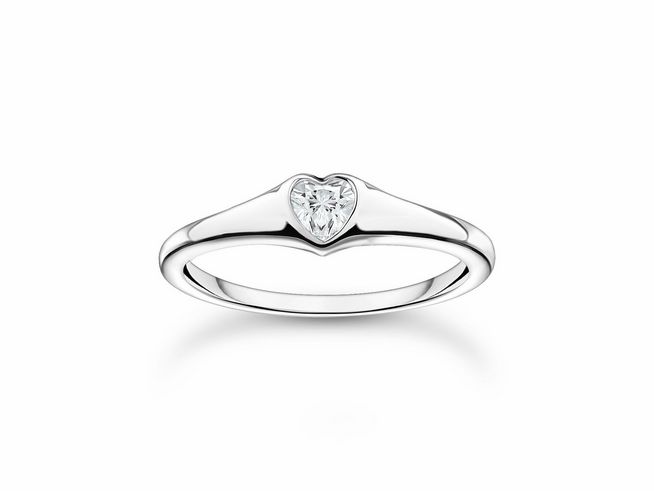 Thomas Sabo Ring TR2390-051-14-52 Herz Sterling Silber - Zirkonia - Gr. 52