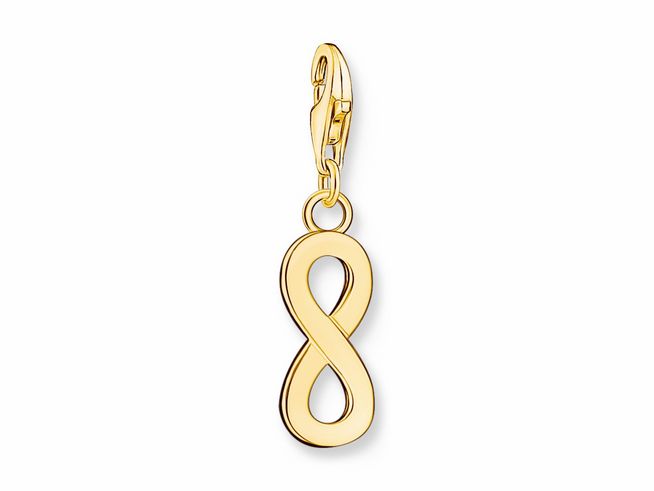 Thomas Sabo 1990-413-39 Charm-Anhänger - Infinity Unendlichkeit - Silber Gelbgold verg.