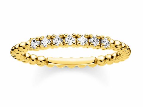 Thomas Sabo - TR2323-414-14-56 - Ring Gr. 56 - Silber - Gelbgold - Zirkonia - Klar