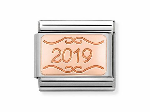 Nomination 430101 49 - COMPOSABLE CLASSIC PLATTE - Edelstahl - Roségold Jahreszahl 2019