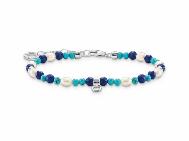 Thomas Sabo Armband A2064-775-7-L19V Sterling Silber - imit. Lapislazuli - Zirkonia - 19 cm verstellbar