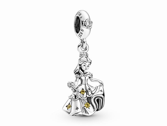 Pandora Charm Anhänger 790014C01 - Disney Die Schöne und das Biest - Tanzender Belle - Sterling Silber - Kristall - Bunt