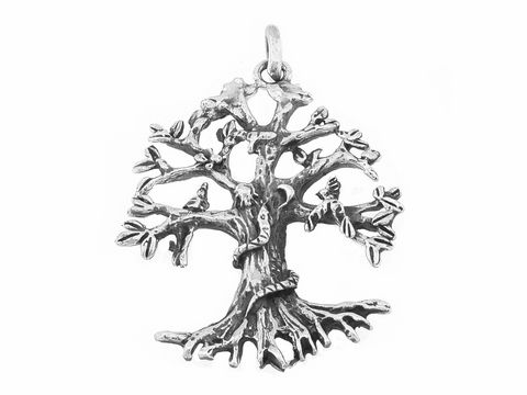 Baum - Anhänger - 925 Sterling Silber - eindrucksvoll - ca. 5 cm