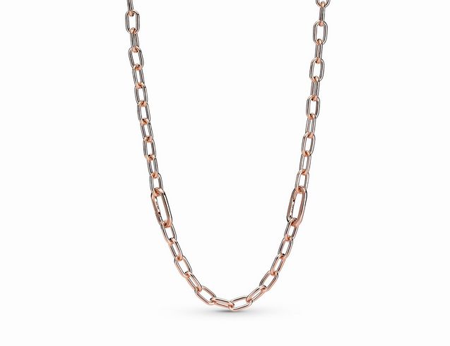 Pandora ME Kette - 389685C00-50 - Gliederkette Halskette - Roségold Vergoldung - 50 cm