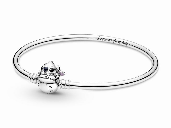 Pandora Disney 591683C01-17 - Disney Beißender Stitch Verschluss Armreif - Sterling Silber & Emaille Multicolor 17 cm