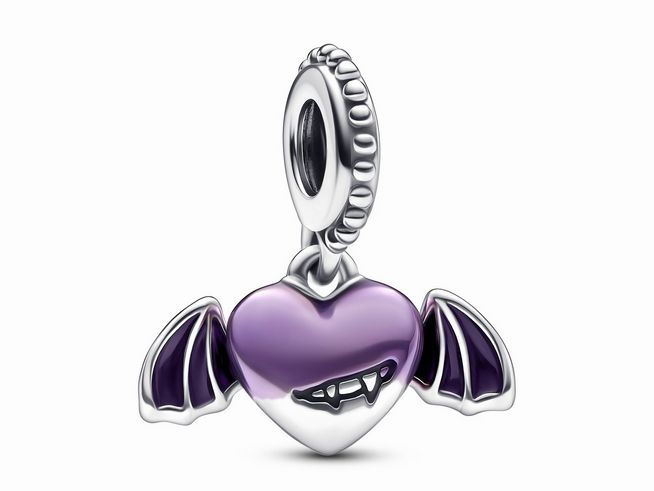 Pandora 792290C01 Vampirflügel Herz Charm-Anhänger - Sterling Silber