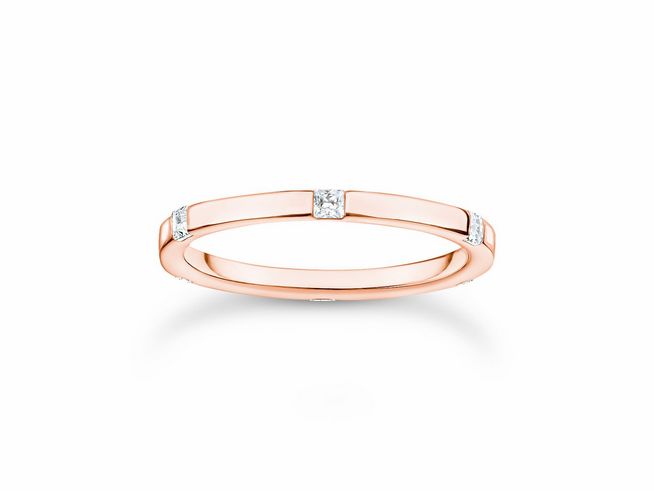 Thomas Sabo Ring TR2396-416-14-60 Sterling Silber - vergoldet Roségold - Zirkonia - Gr. 60