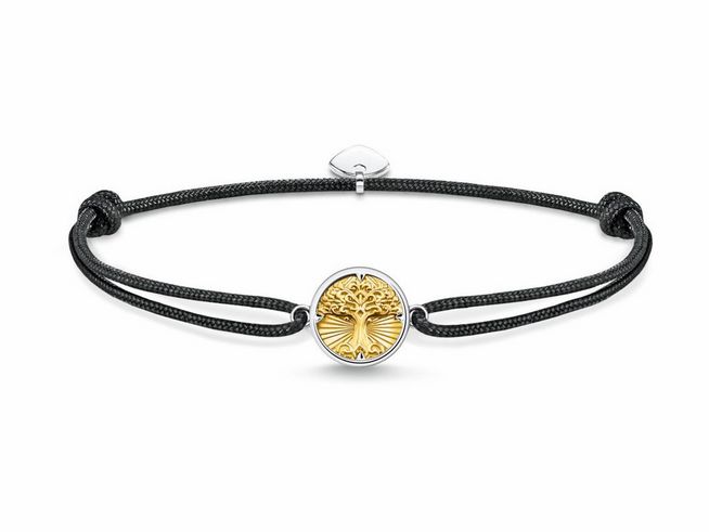 Thomas Sabo Lebensbaum Armband LS134-848-7-L22V Sterling Silber - verg. Gelbgold + Nylon - 16 - 27 cm