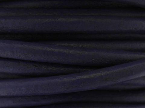 Lederband Violett - 65 cm - 3 mm - Edelstahl Bajonett - violet