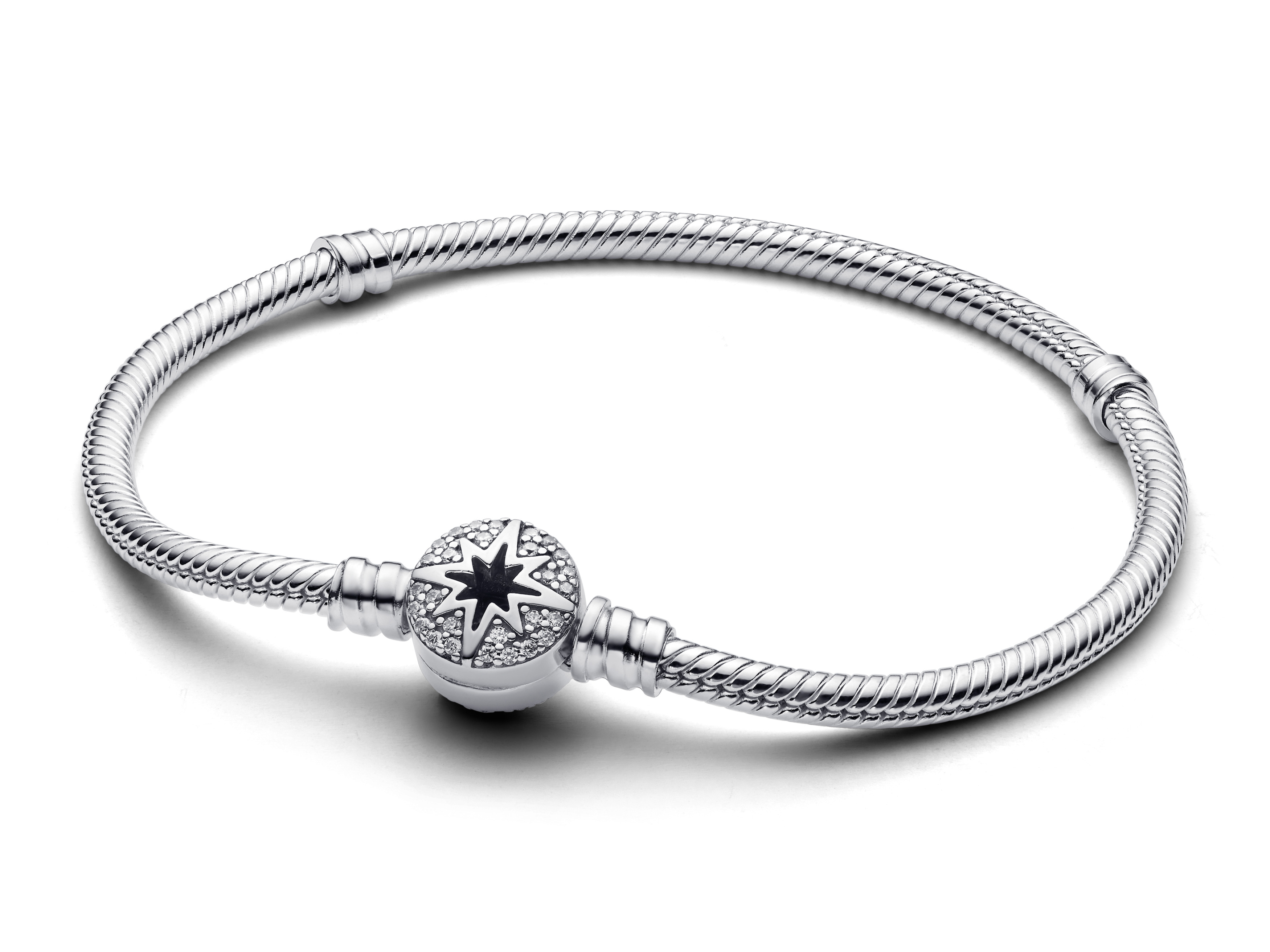 Pandora 593584C01-23 Silber Armband - Nordsternverschluss - klarer Zironia - 23 cm