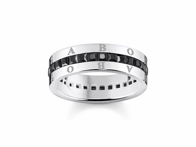 Thomas Sabo TR2361-643-11-52 Ring - Silber geschw. + Zirkonia - schwarz - Gr. 52