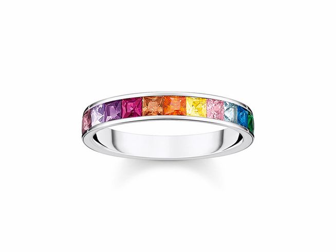 Thomas Sabo TR2403-477-7-58 - Ring - Sterling Silber - Rainbow - Regenbogen - Gr. 58