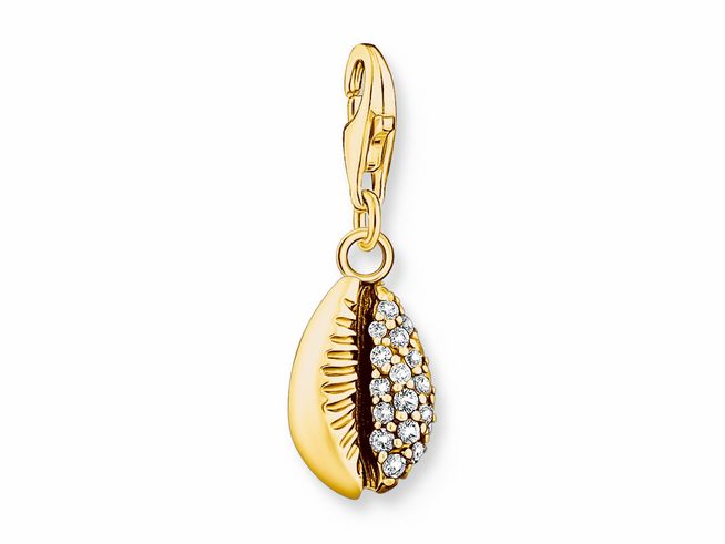 Thomas Sabo charm 1895-414-14 Muschel - Sterling Silber - vergoldet Gelbgold - Zirkonia