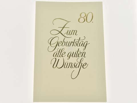 Geburtstagskarte - Schlichte Karte mit goldener Schrift - elegant