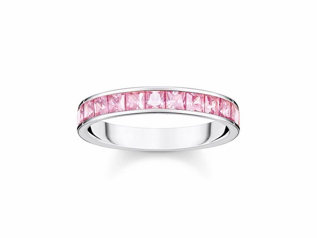 Thomas Sabo TR2358-051-9-50 Ring - Silber + Zirkonia - pink - Gr. 50