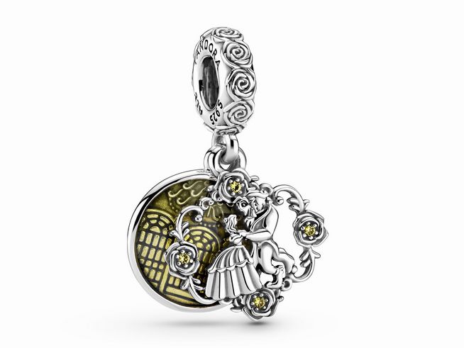 Pandora Charm Anhänger 799014C01 - Disney Die Schöne und das Biest - Tanzender Anhänger - Sterling Silber - Kristall & Emaille -