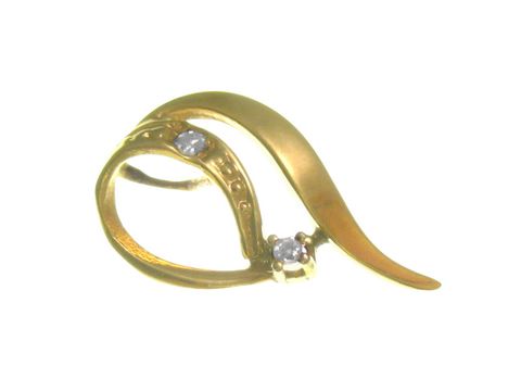 Gold Anhänger - Gold + Diamant 0,02 ct