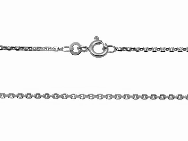 Anker Kette 925 Sterling Silber diamantiert - 42 cm - 1,7 x 1,7 mm