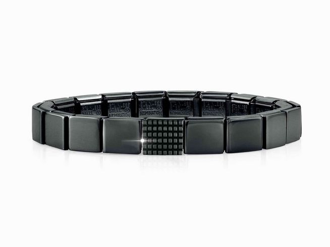 Nomination Classic GLAM Armband Edelstahl Schwarz - 239102 04 - Small grid