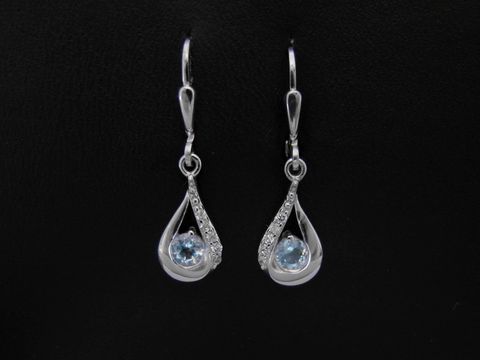 Ohrringe - Blue Dreams - Sterling Silber rhodiniert - BLAUTOPAS + Zirkonia