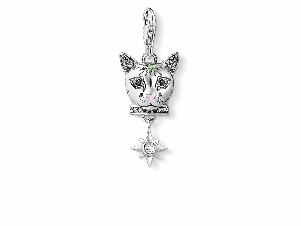 Thomas Sabo Charm-Anhänger 1820-845-7 - Katze - Sterling Silber - Zirkonia - mehrfarbig