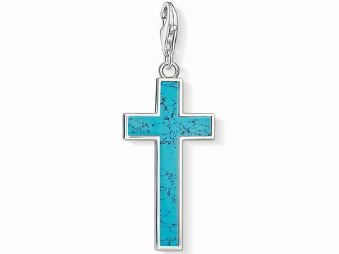 Thomas Sabo - Y0021-404-17 - Charm-Anhänger - Kreuz - türkis