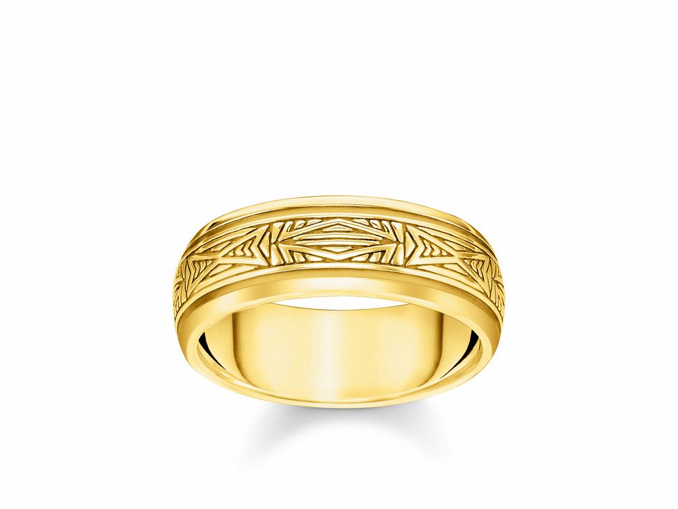 Thomas Sabo - Herrenring - TR2277-413-39-66 - Sterling Silber - vergoldet Gelbgold - gelbgoldfarben - Gr. 66