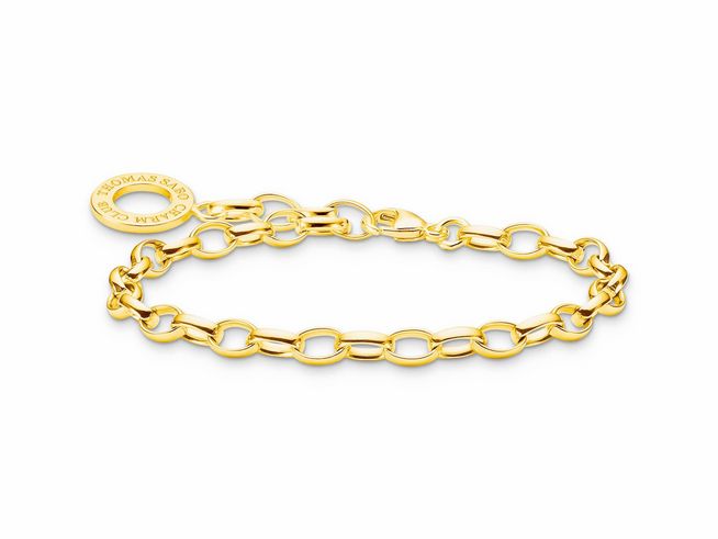 Thomas Sabo X0031-413-39-L19,5 Charm Armband - Silber 750/- vergoldet Gelbgold - 19,5 cm