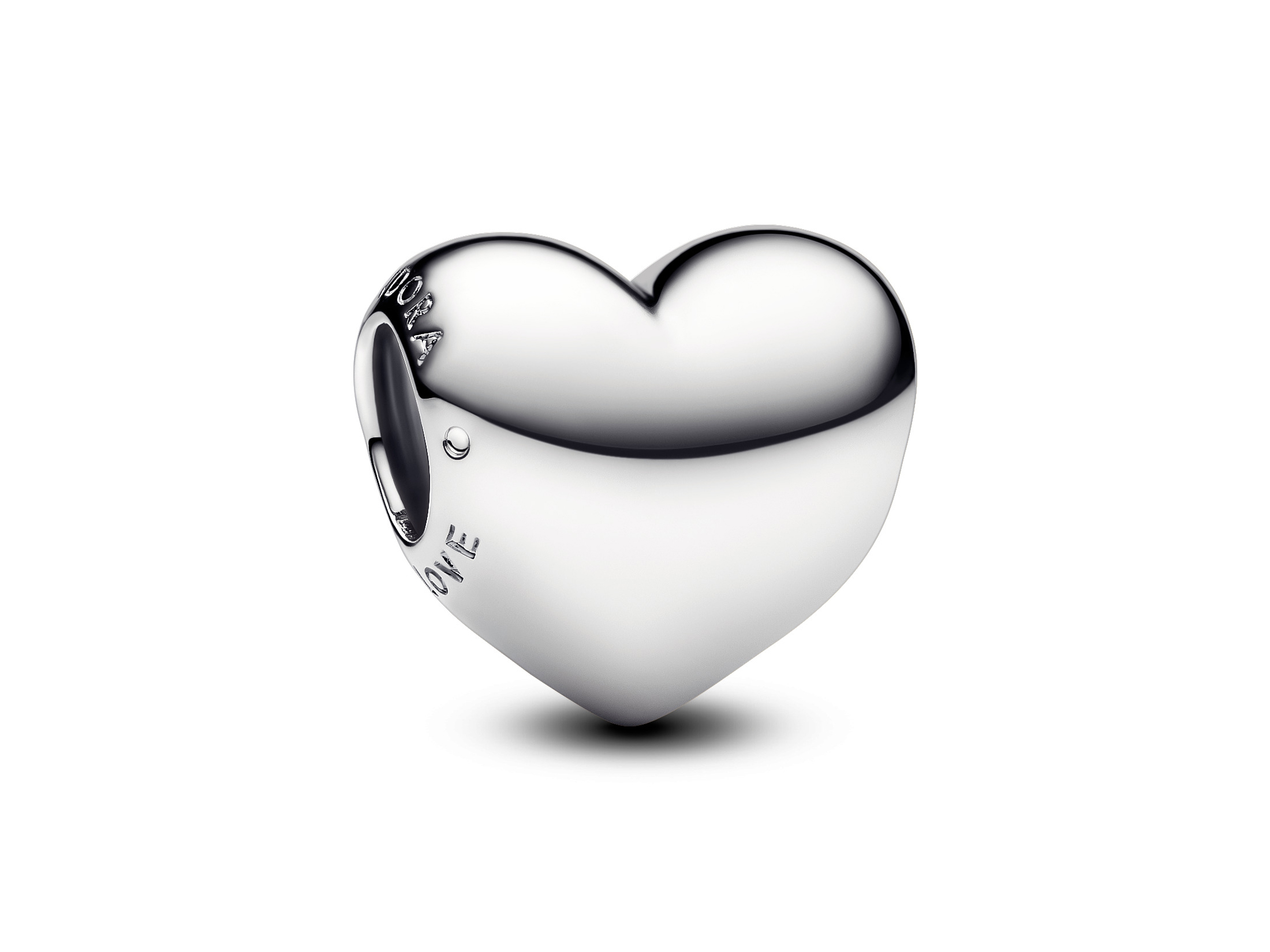 Pandora 793439C00 Herz gewölbt - Be Love - 1 cm - Sterling Silber - inkl. Gravur - EINSEITIG