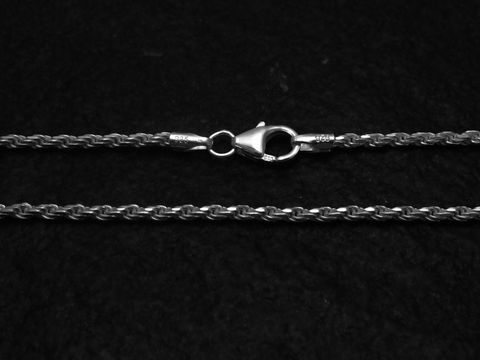 Kordelkette - diamantiert 42 cm Sterling Silber 1,8 mm