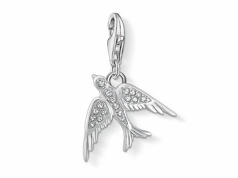 Thomas Sabo charm - 1857-051-14 - Schwalbe - Vogel - Silber - Zirkonia